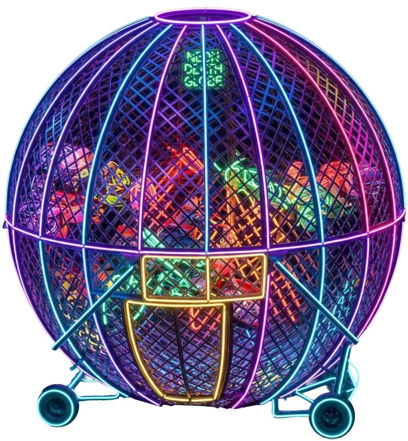 Neon globe of death